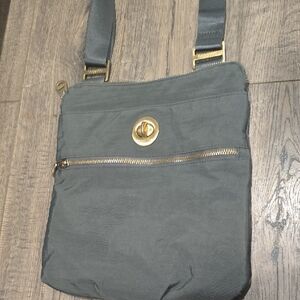 Baggallini Charcoal Gray Crossbody with Gold Hardware